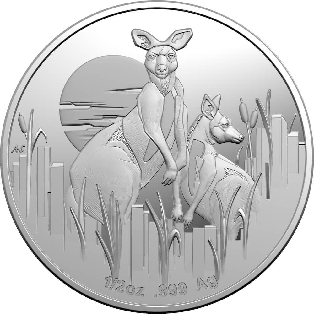 2020 Silver 1 Dollar Proof Coin Kangaroos at Dawn product image
