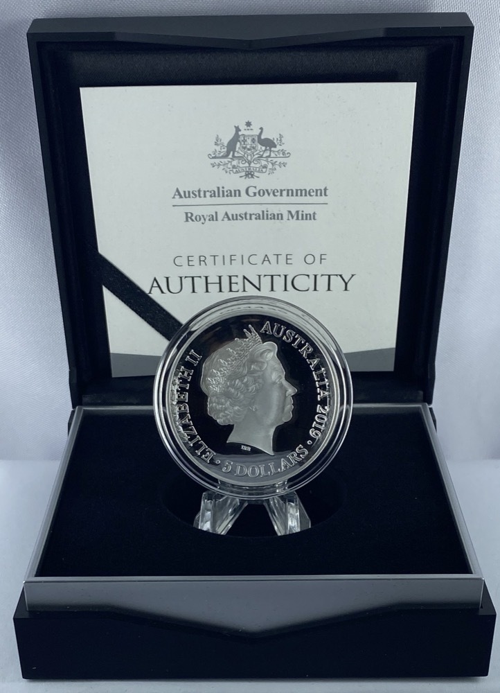 2019 Silver 5 Dollar Domed Proof Coin 1812 New World Map product image