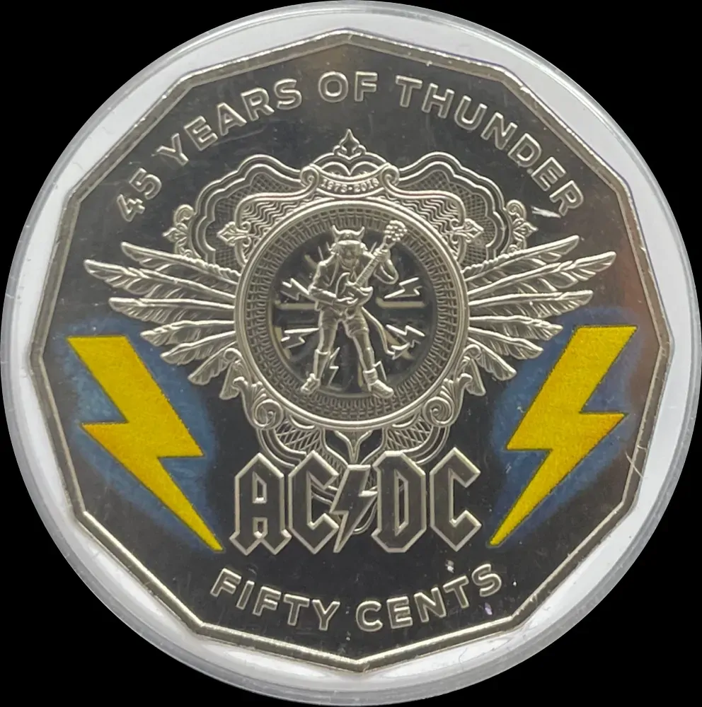 2018 50 Cent Uncirculated Coin AC/DC 45 Years of Thunder product image