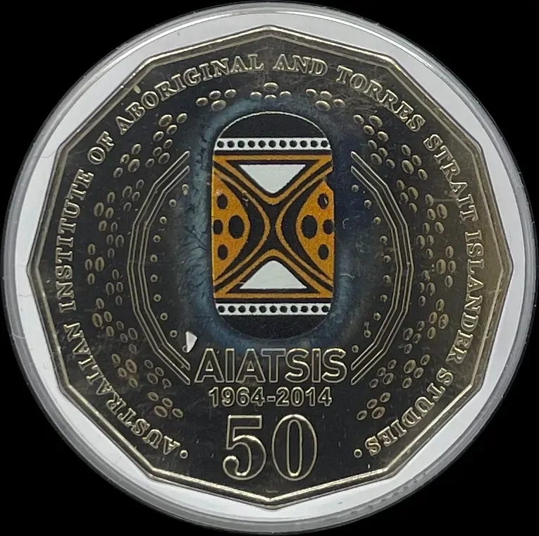 2014 50 Cent Uncirculated Coloured Coin AIATSIS 50th Anniversary product image