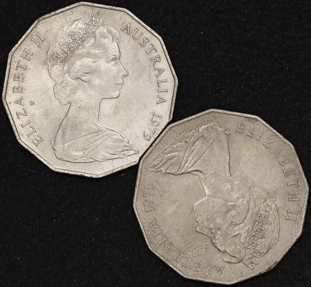 1979 Fifty Cent Clipped Planchet Error coin Uncirculated product image