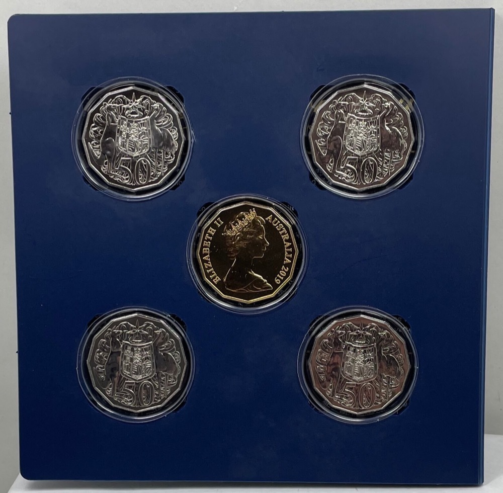 2019 50 Cent Uncirculated 5 Coin Set Fiftieth Anniversary of Dodecagon Coin product image
