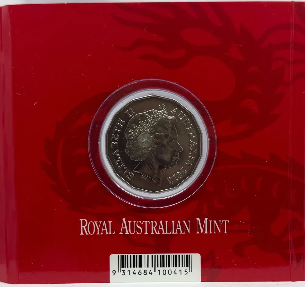 2012 50 Cent Tetradecagon Coin Lunar Year of the Dragon product image