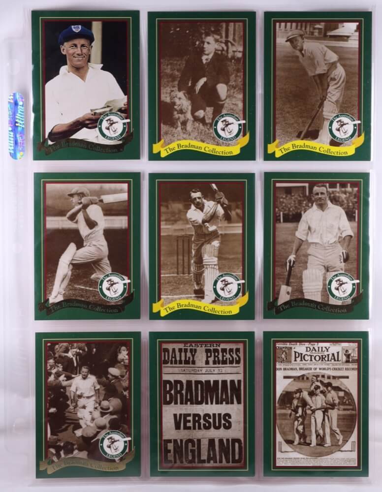 1996 Don Bradman Signed Complete Set of 20 Weetbix Cards With Certificate product image