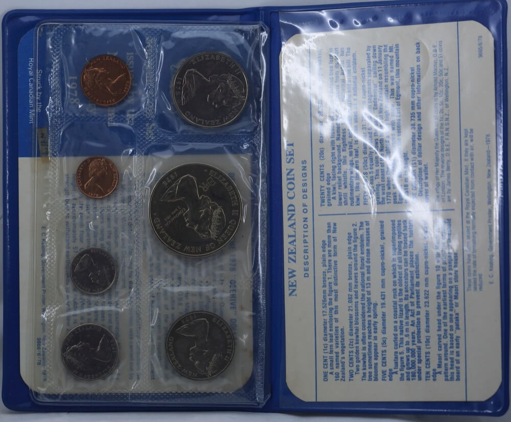 New Zealand 1978 Uncirculated Mint Coin Set KM# MS24 Uncirculated product image