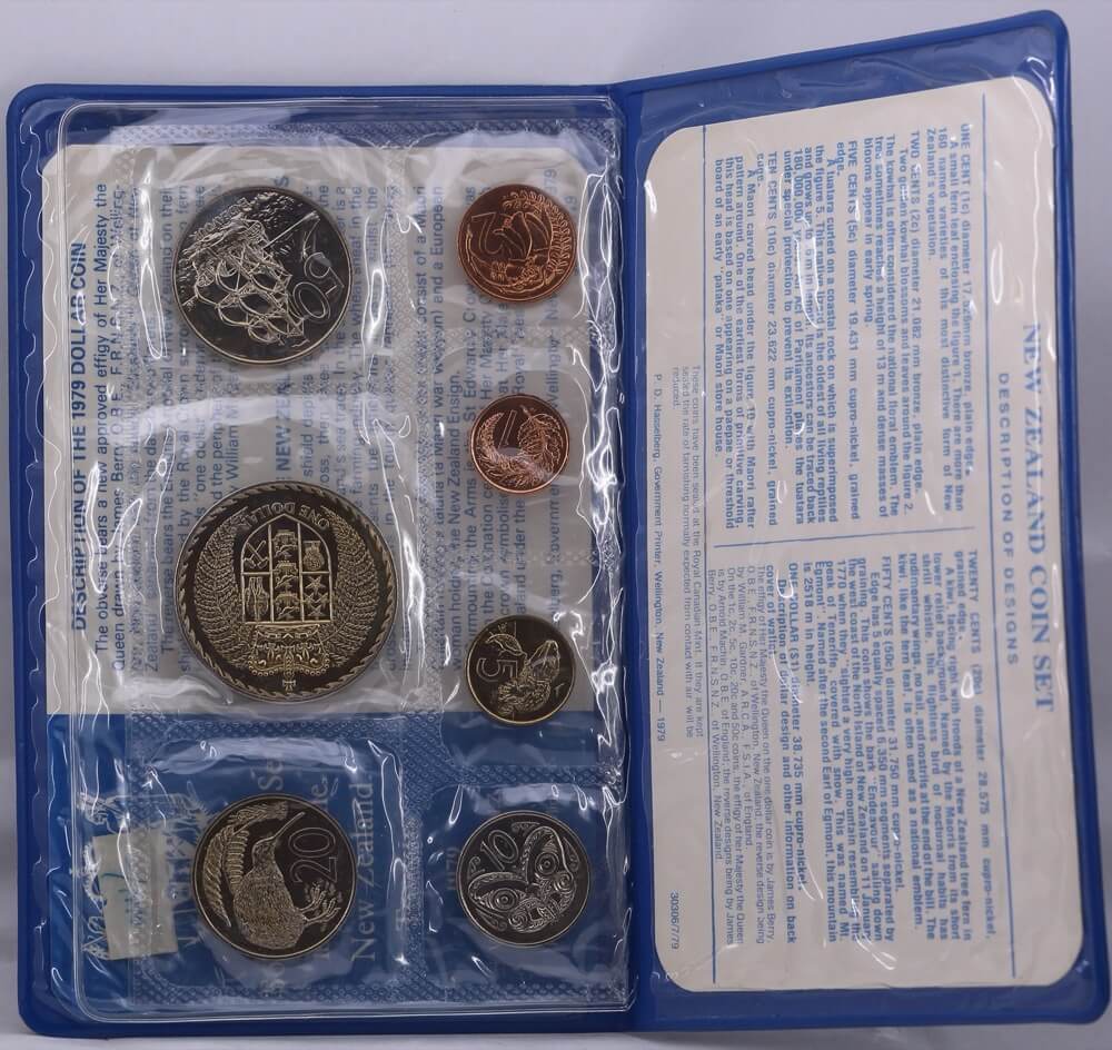 New Zealand 1979 Uncirculated Mint Coin Set KM# MS25 product image