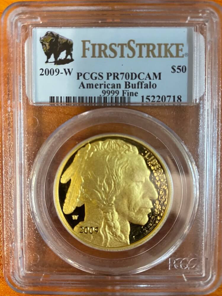 USA 2009 Gold 50 Dollar Proof Buffalo PCGS PR70DCAM First Strike product image