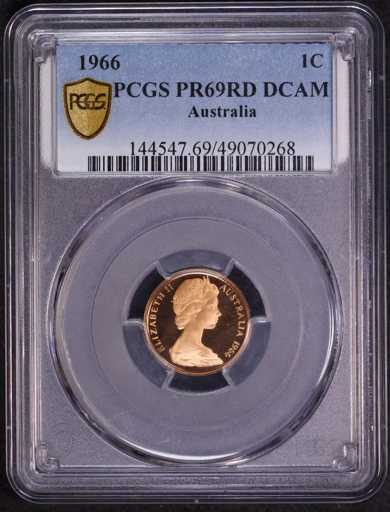 Australia 1966 Proof 1 Cent PCGS PR 69DCAM product image