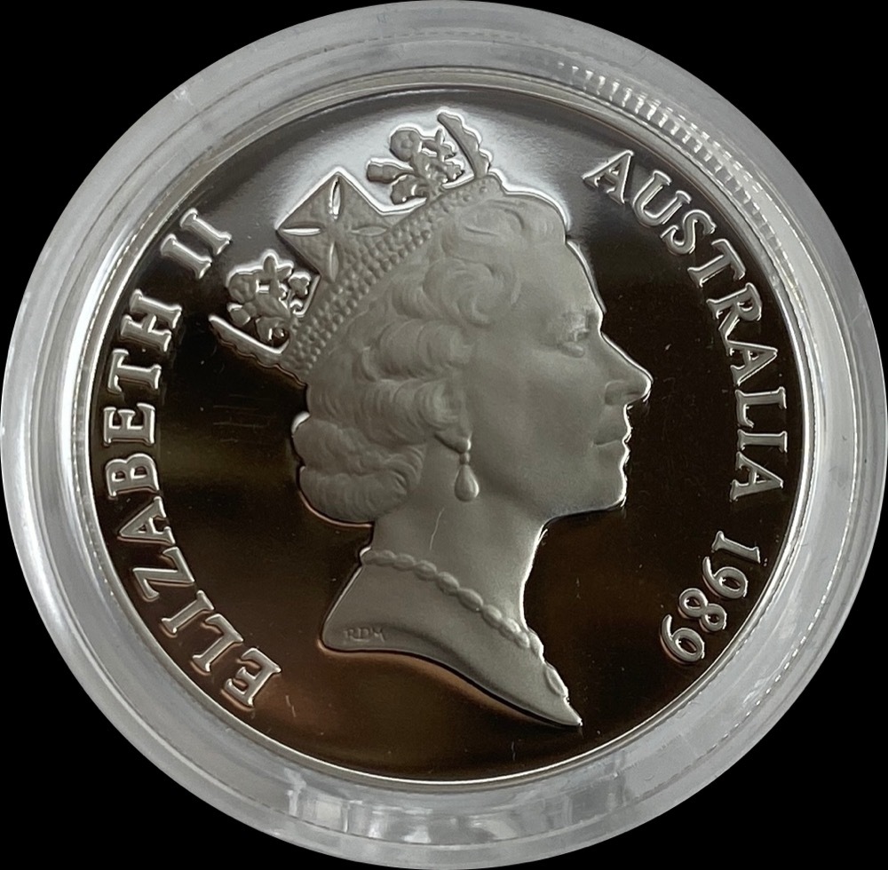 1989 Silver 10 Dollar Proof Coin Birds of Australia Kookaburra product image