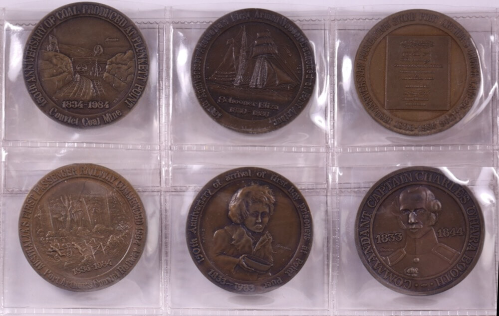 Centenary Medal Company Set of 7 Bronze Medals 1984-1985 Port Arthur Penal Settlement product image