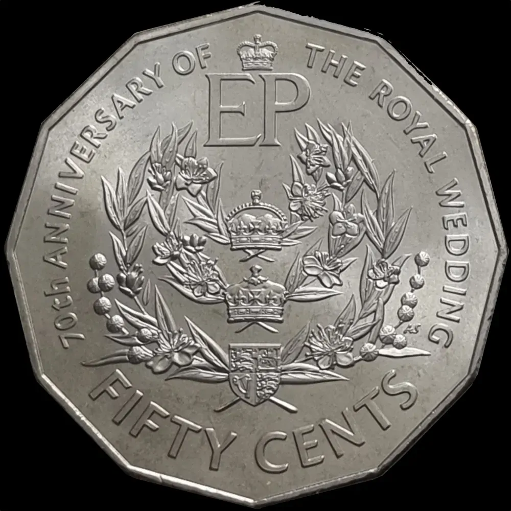 2017 50 Cent Uncirculated Coin Royal 70th Wedding Anniversary product image