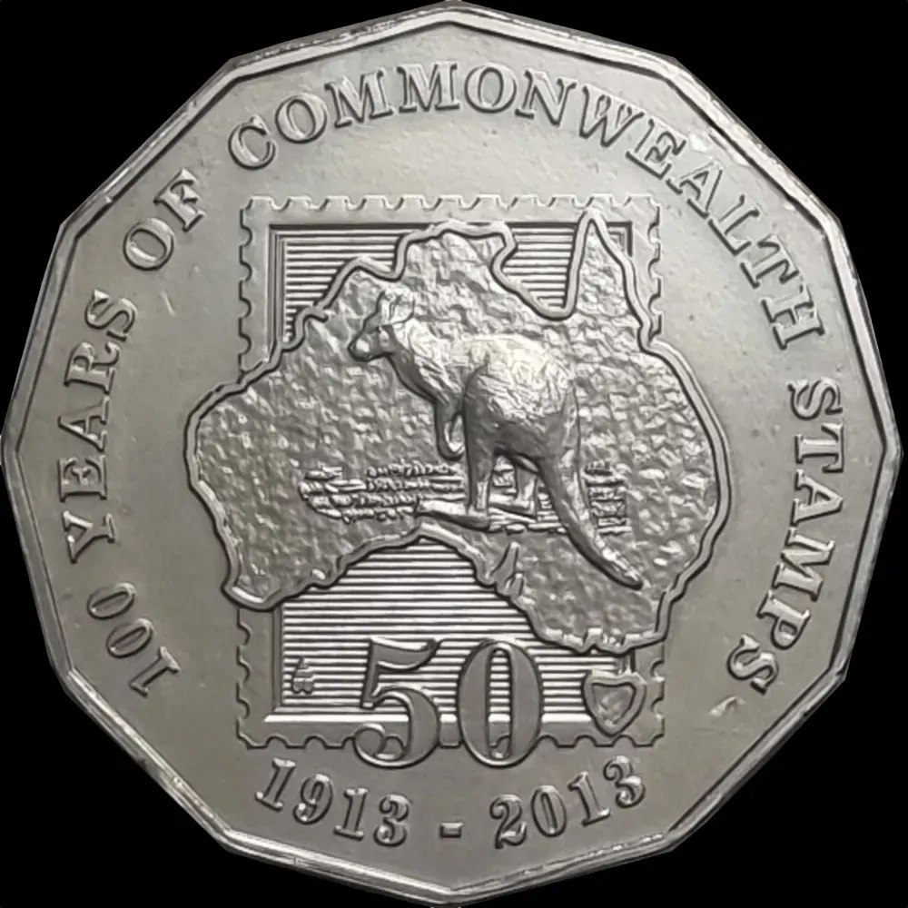 2013 50c Uncirculated Coin 100 Years of Commonwealth Stamps product image
