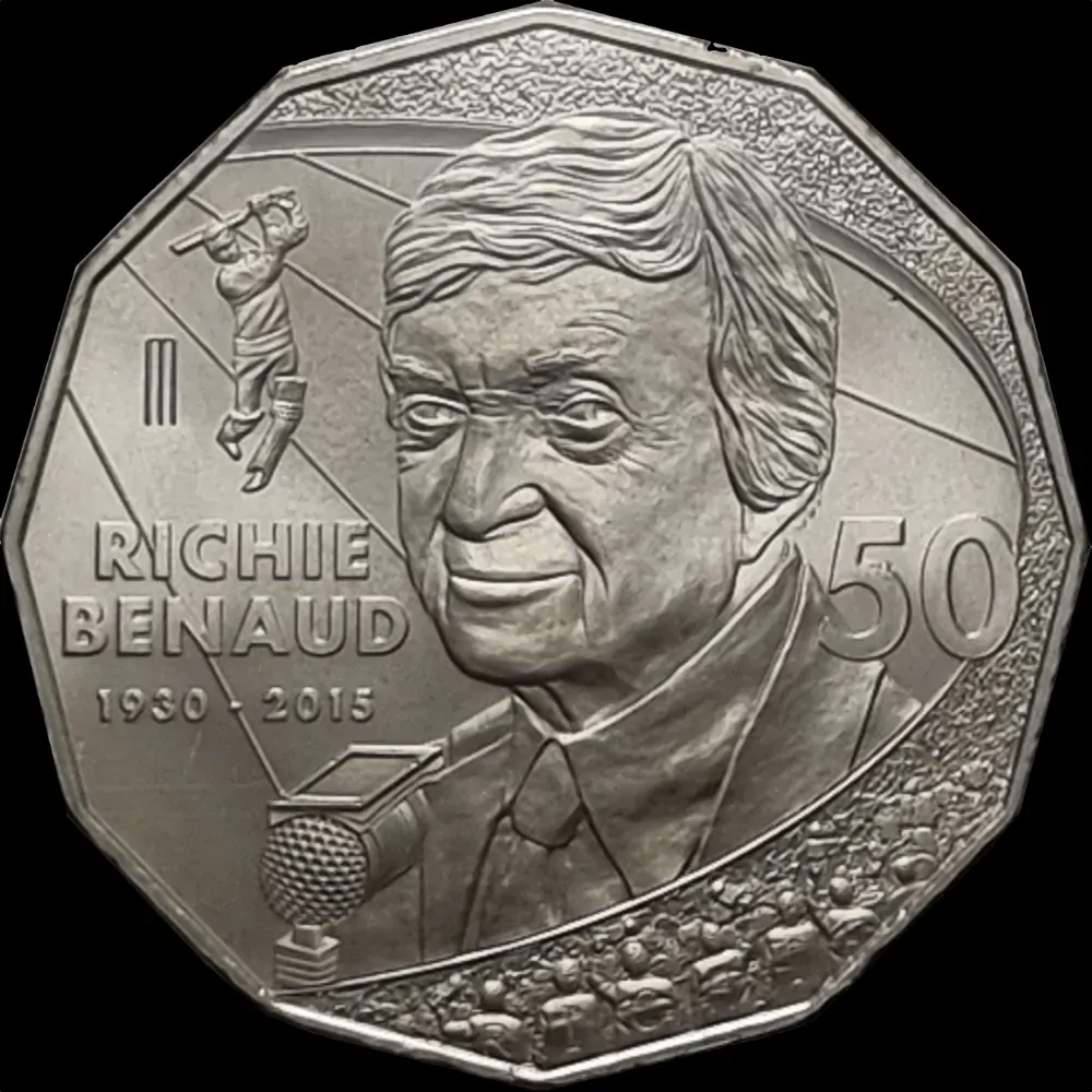 2017 50 Cent Uncirculated Coin Richie Benaud product image