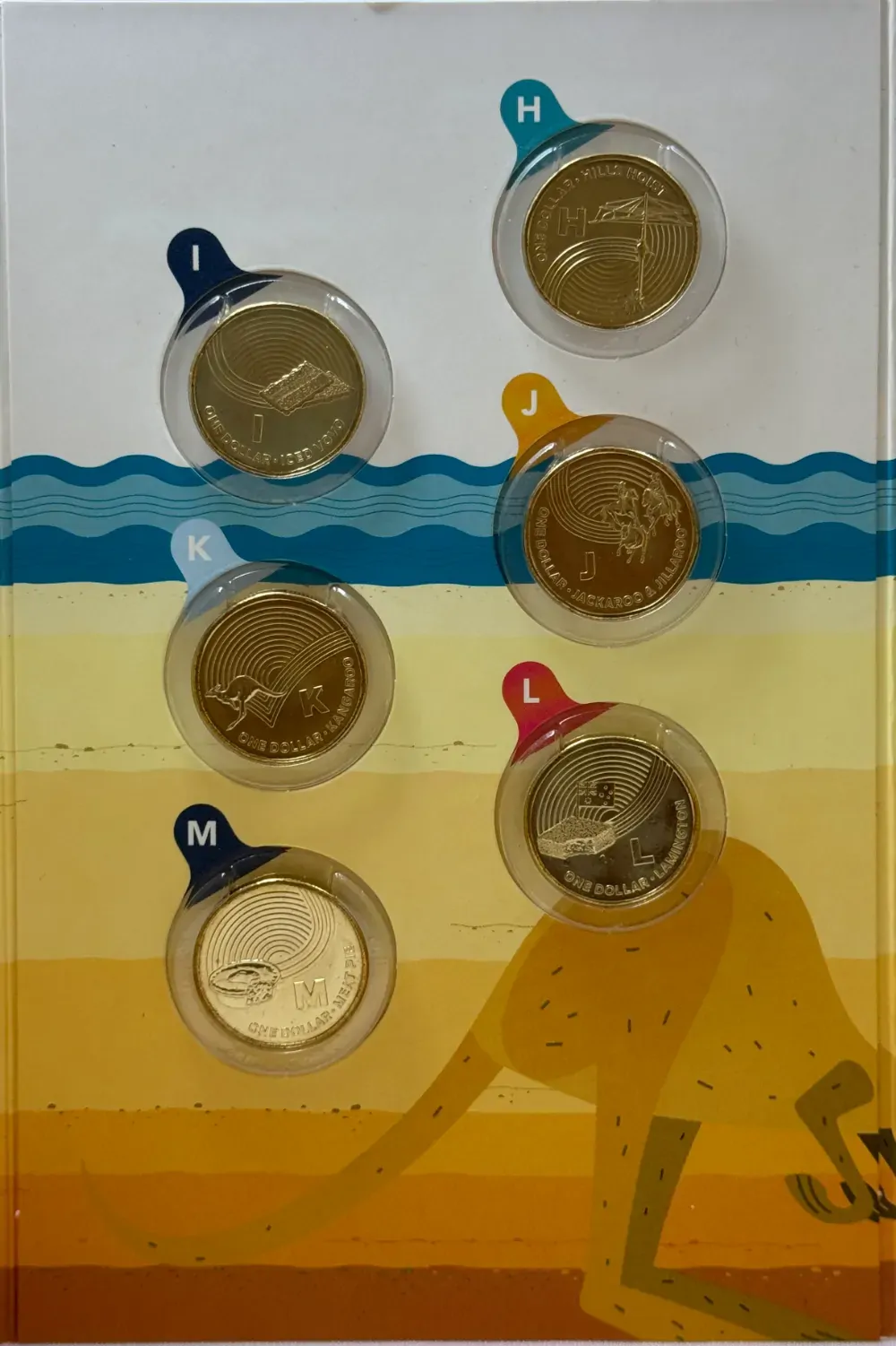 2019 1 Dollar Coin Set The Great Aussie Coin Hunt in Folder product image