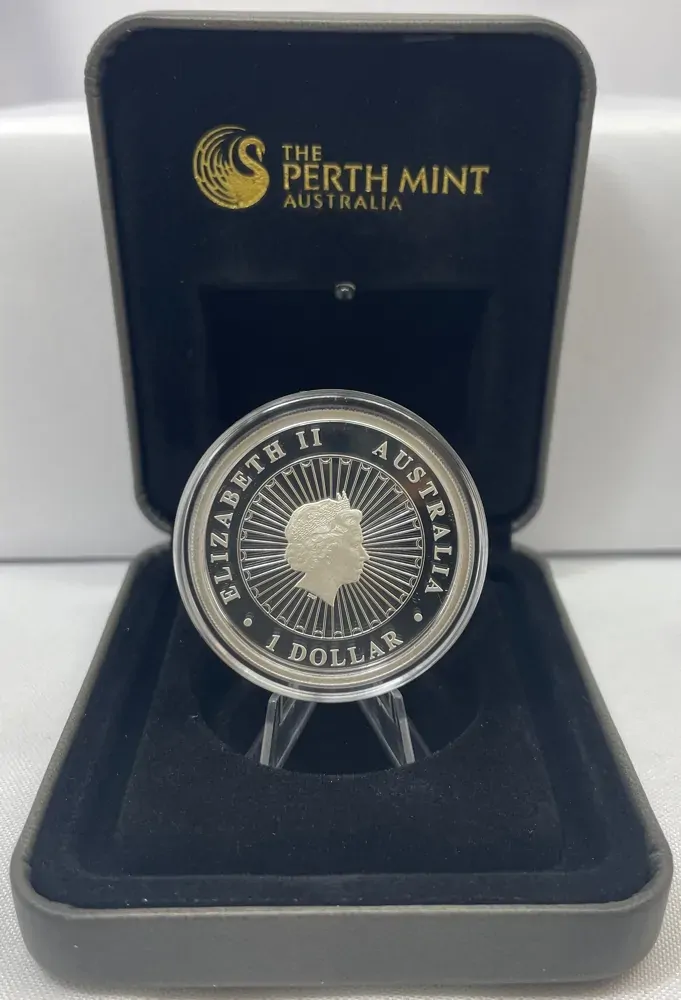 2014 Silver 1 Ounce Proof Coin Opal Tasmanian Devil product image