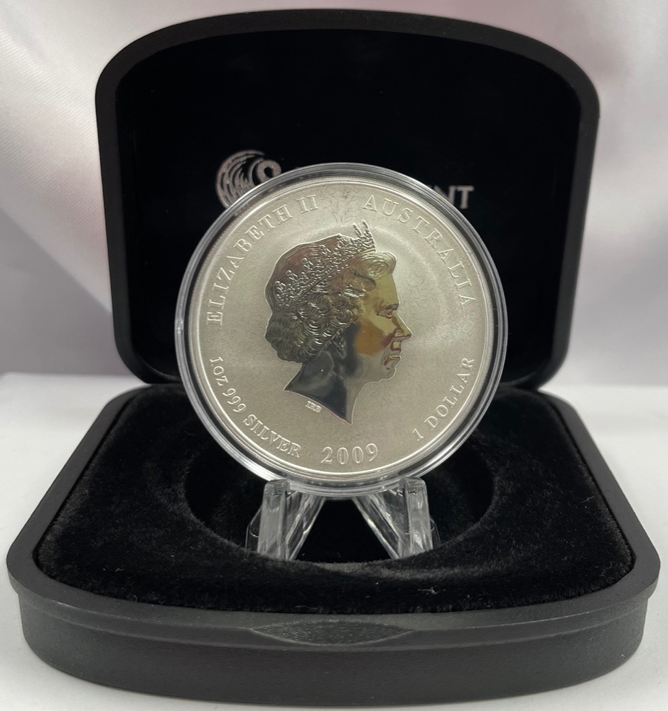 2009 Silver Lunar 1oz Coloured Proof Coin Ox product image