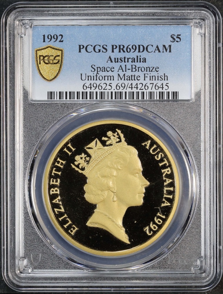1992 5 Dollar Proof Coin Year of Space Matte Finish PCGS PR69DCAM product image
