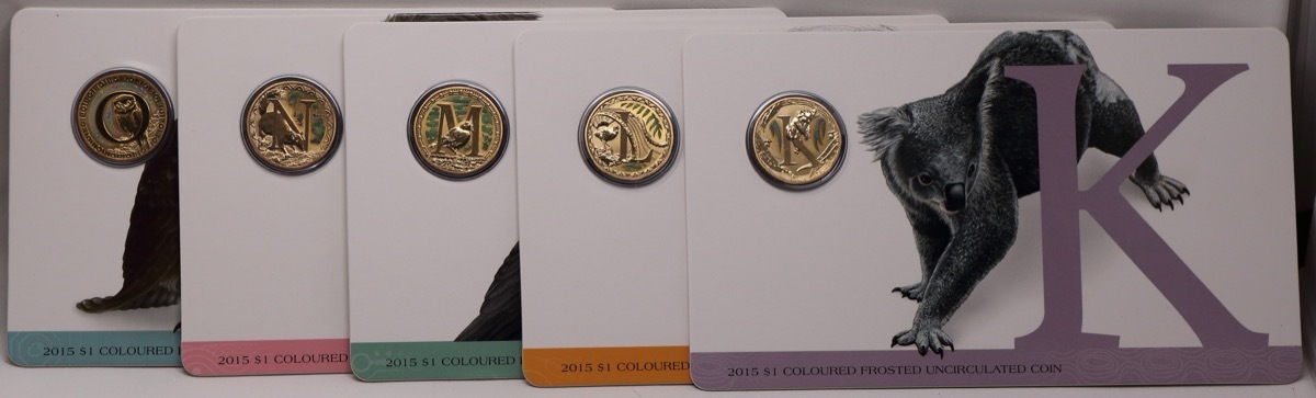 2015 1 Dollar Uncirculated 26 Coin Set Alphabet Animals product image
