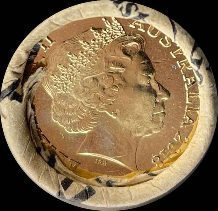 2018 Coloured 2 Dollar Coin Mint Roll Eternal Flame Heads / Tails product image