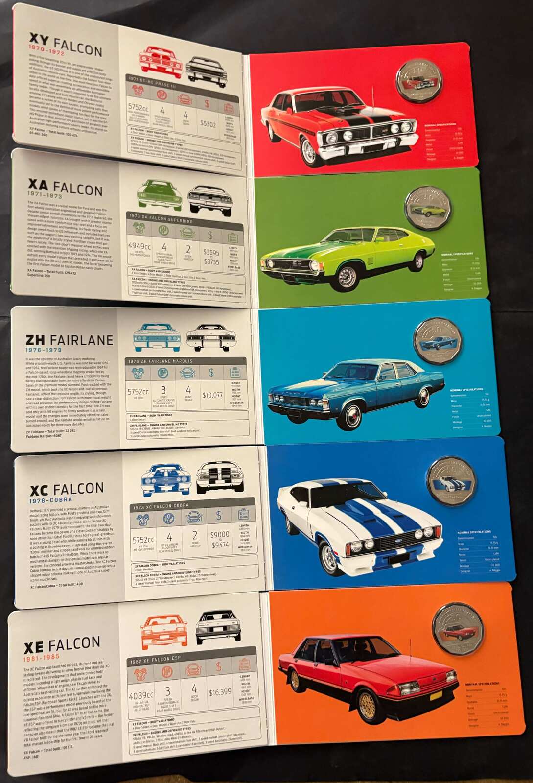 2017 50c 11 Coin Set Ford Australian Classic Collection No Case product image