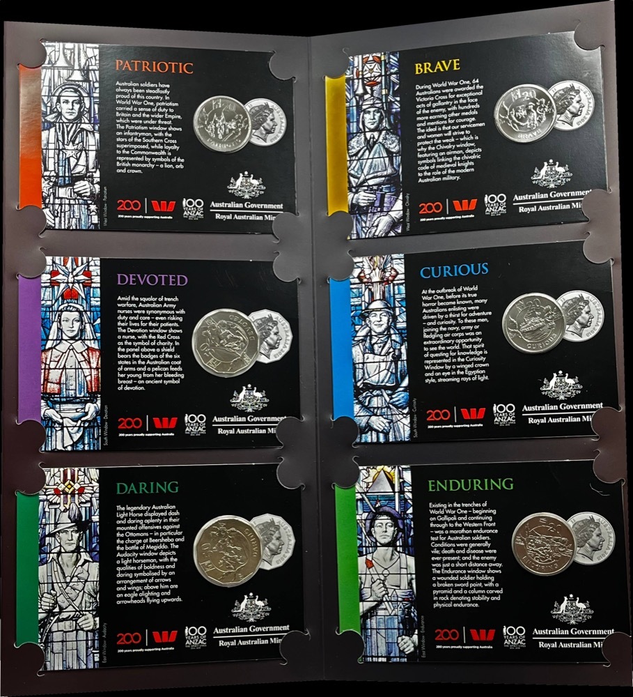 2018 15 Coin Set ANZAC Spirit Complete in Folder product image