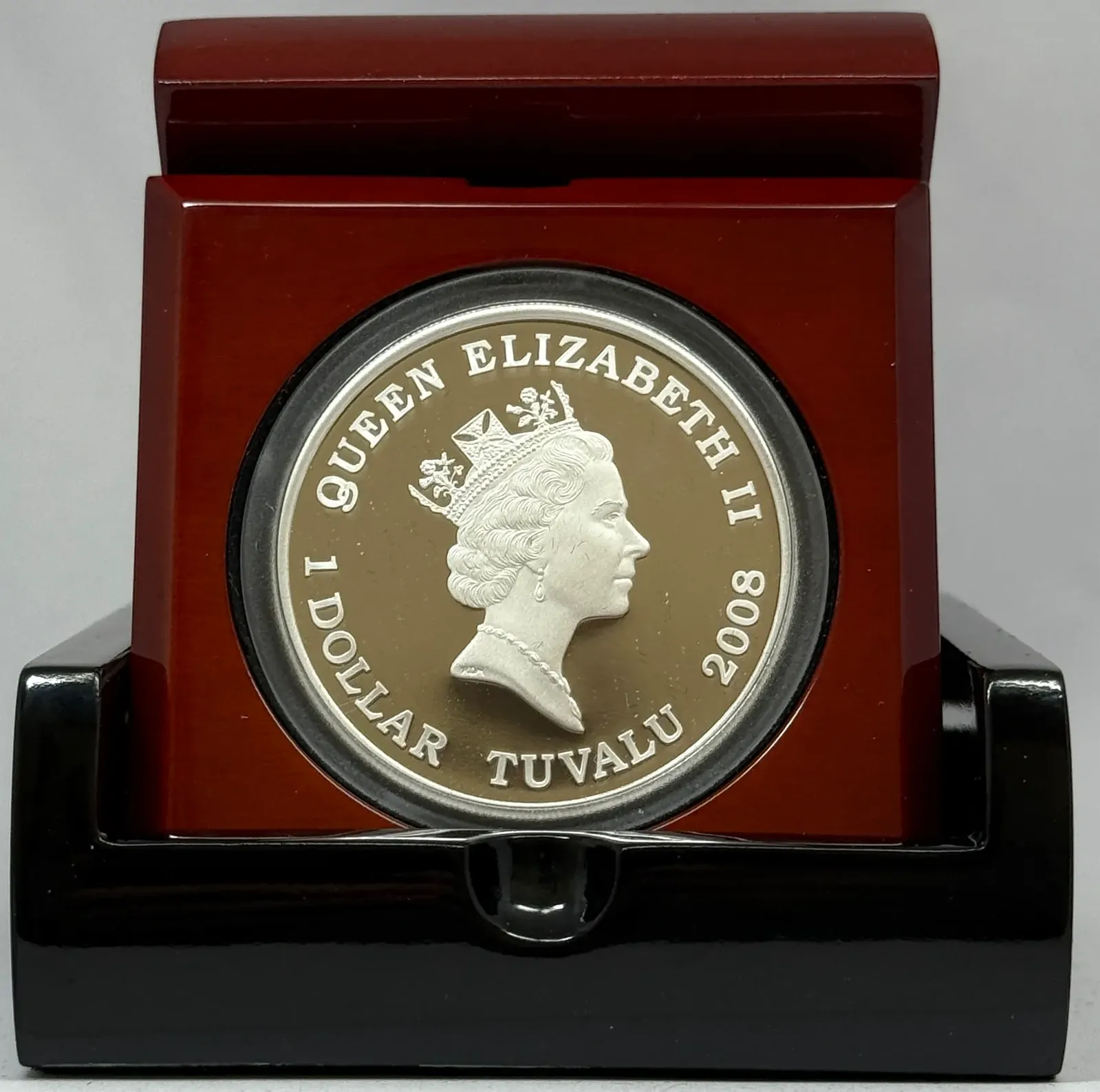 Tuvalu 2008 Silver 1oz Proof Coin Blue-Ringed Octopus product image