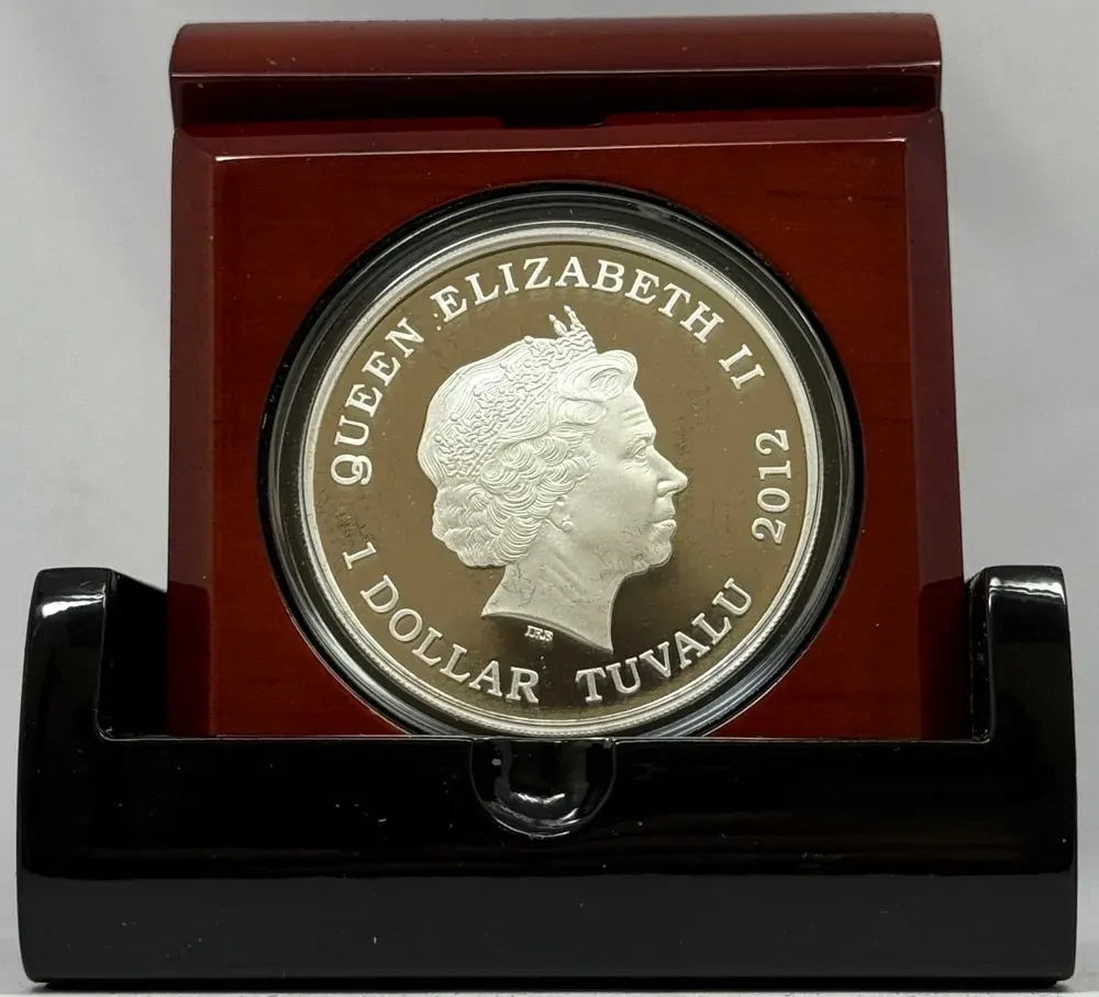 Tuvalu 2012 Silver 1 Dollar Proof Coin Funnel Web Spider product image