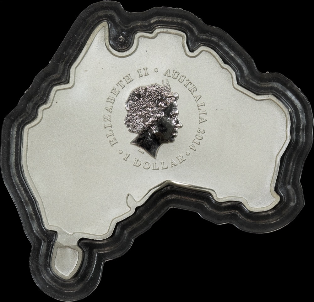 2014 Silver Map-Shaped 1oz Proof Coin Koala product image