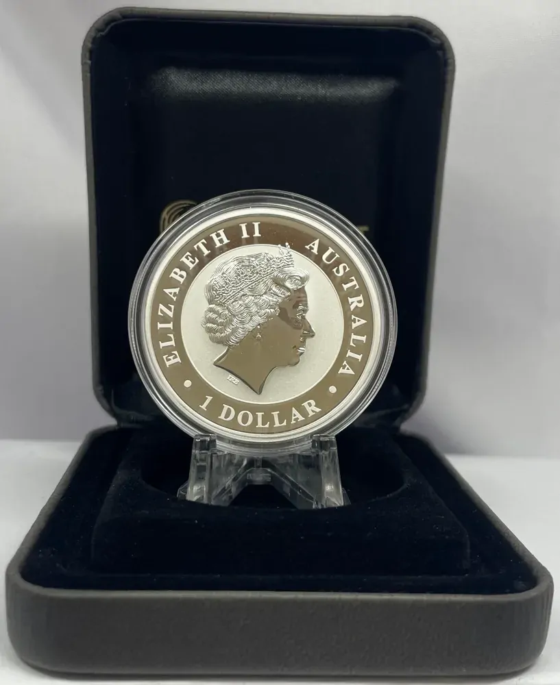2014 Silver Coloured 1 Ounce Coin Kookaburra - ANDA Melbourne product image