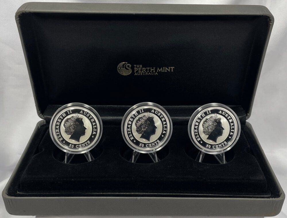 2012 Silver 1/2oz Proof 3 Coin Set Outback Coloured Coin Collection product image