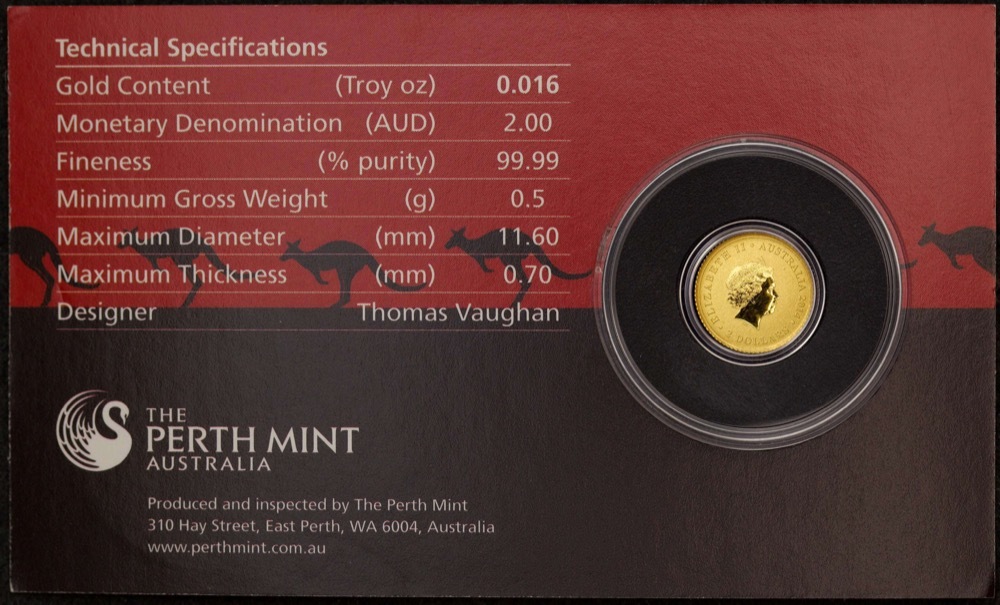 2014 Gold Half Gram  Coin Mini Kangaroo product image