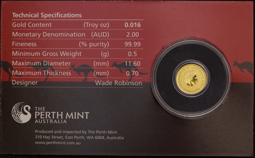 2015 Gold Half Gram  Coin Mini Kangaroo product image