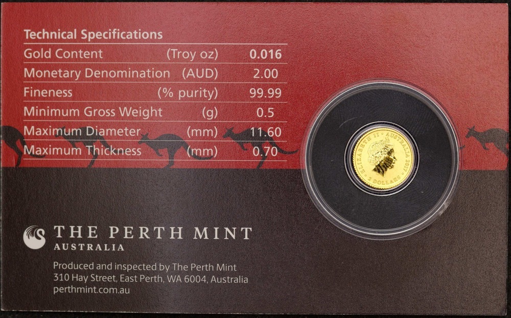 2017 Gold Half Gram  Coin Mini Kangaroo product image