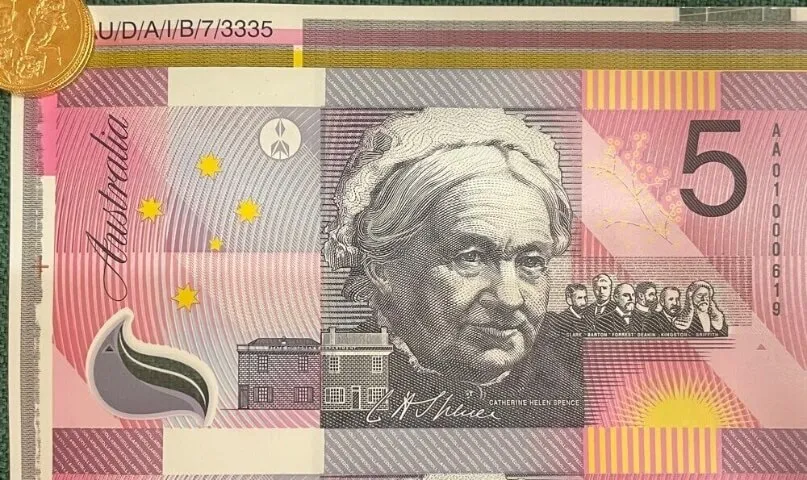 2001 5 Dollar Uncut Sheet of 40 Notes Federation MacFarlane Evans product image