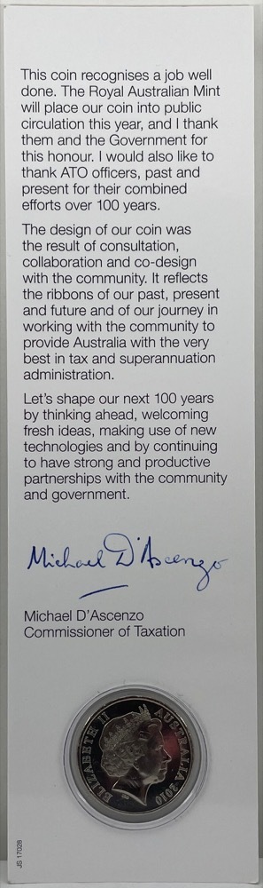 2010 20 Cent Uncirculated Coin ATO Centenary product image