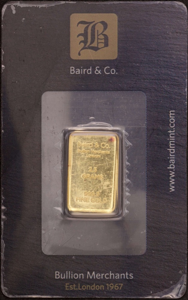 Baird Mint Fine Gold 2.5 gram Minted Ingot product image