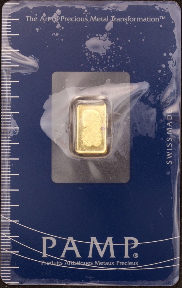 PAMP Suisse Fine Gold 1 gram Minted Ingot product image