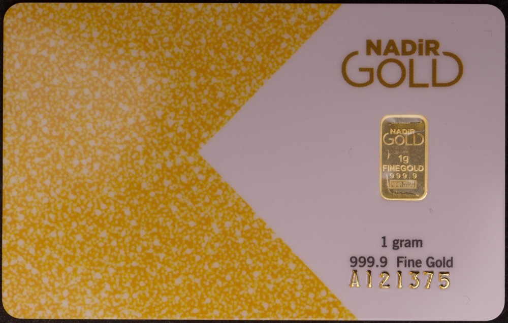 Nadir Fine Gold 1 gram Minted Ingot Gold Pebble Series product image