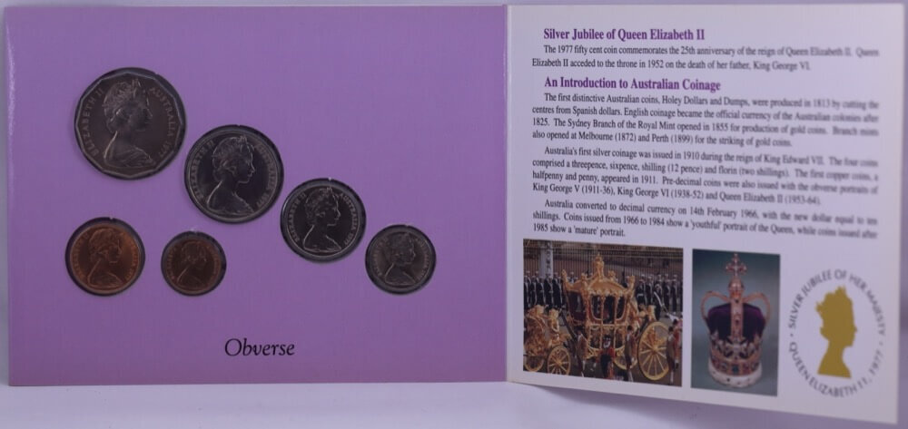 1977 Uncirculated Mint Coin Set Sherwoods QEII Silver Jubilee product image