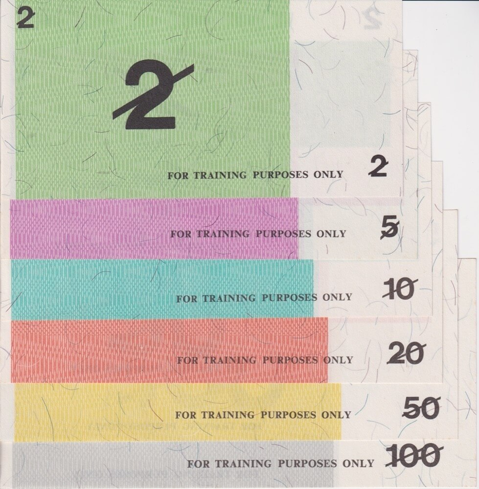 Set of Paper Decimal Training Notes (1985 ~ 1996) Uncirculated product image