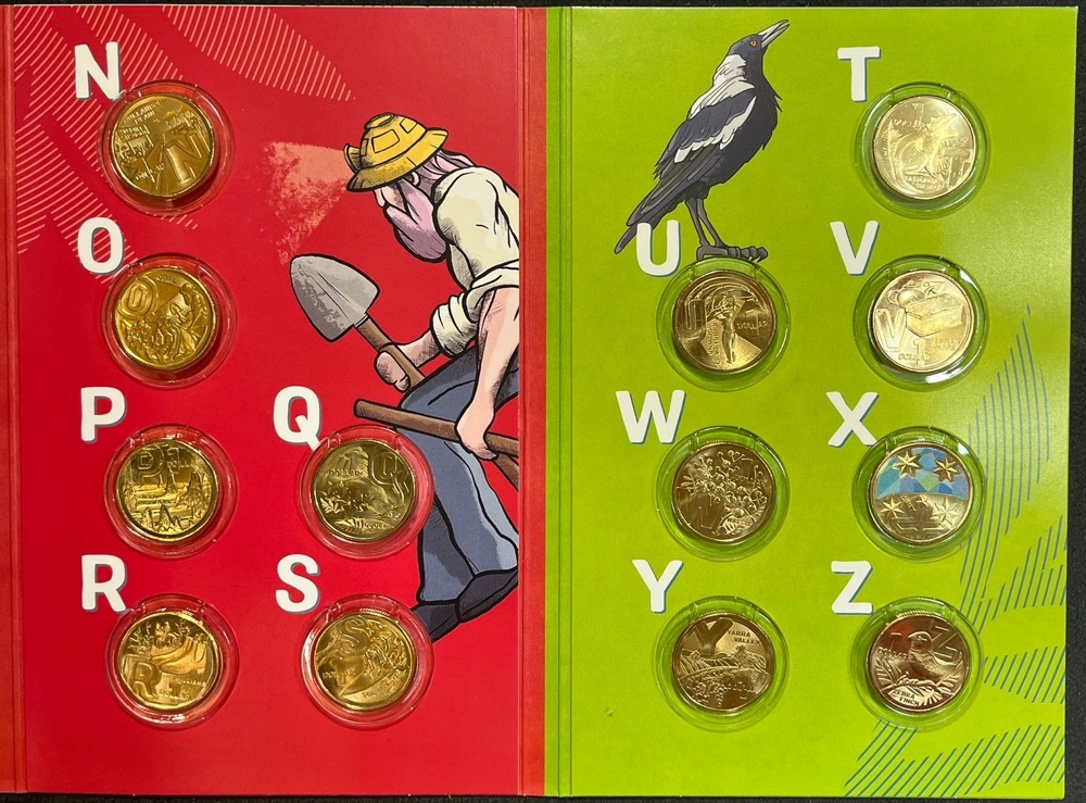 2022 1 Dollar Set Aussie Coin Hunt #3 in Folder Inc Coloured Crux product image
