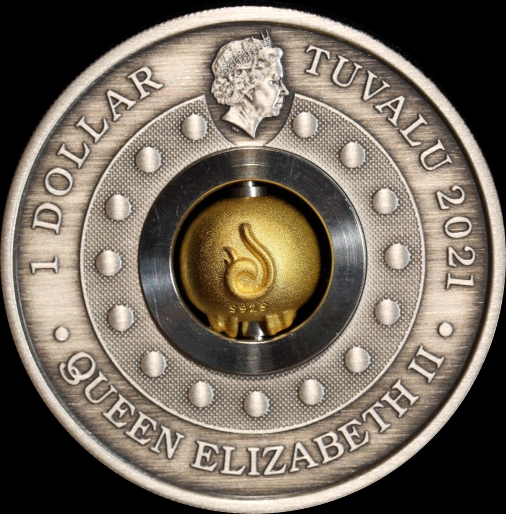 2021 Silver Lunar 1oz Antiqued Coin Ox - Rotating Charm product image