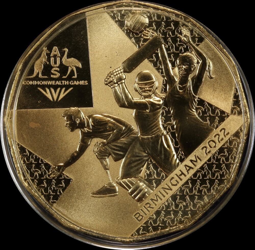 2022 Gold Plated 50 Cent Uncirculated Coin Commonwealth Games Team product image