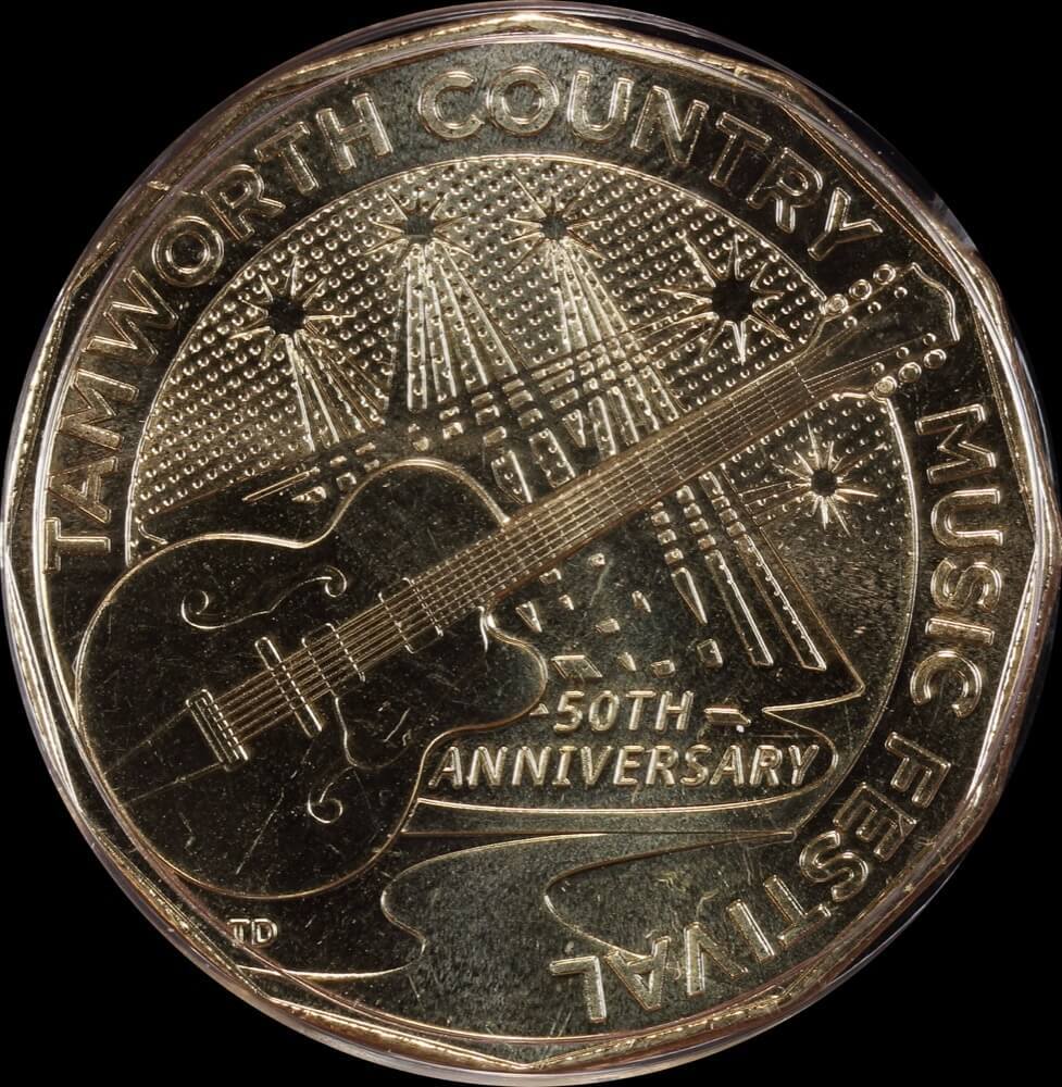 2022 50c Coin Gold Plated Uncirculated Tamworth Country Music product image