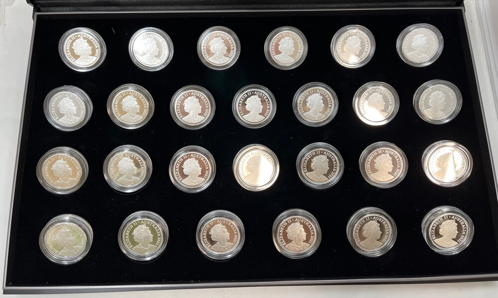 2021 Set of 26 1 Dollar Silver Proof Coins Great Aussie Coin Hunt #2 product image