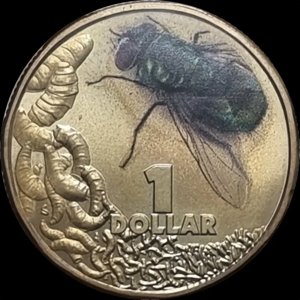 2014 1 Dollar Coloured Uncirculated Coin Bright Bugs Blow Fly product image