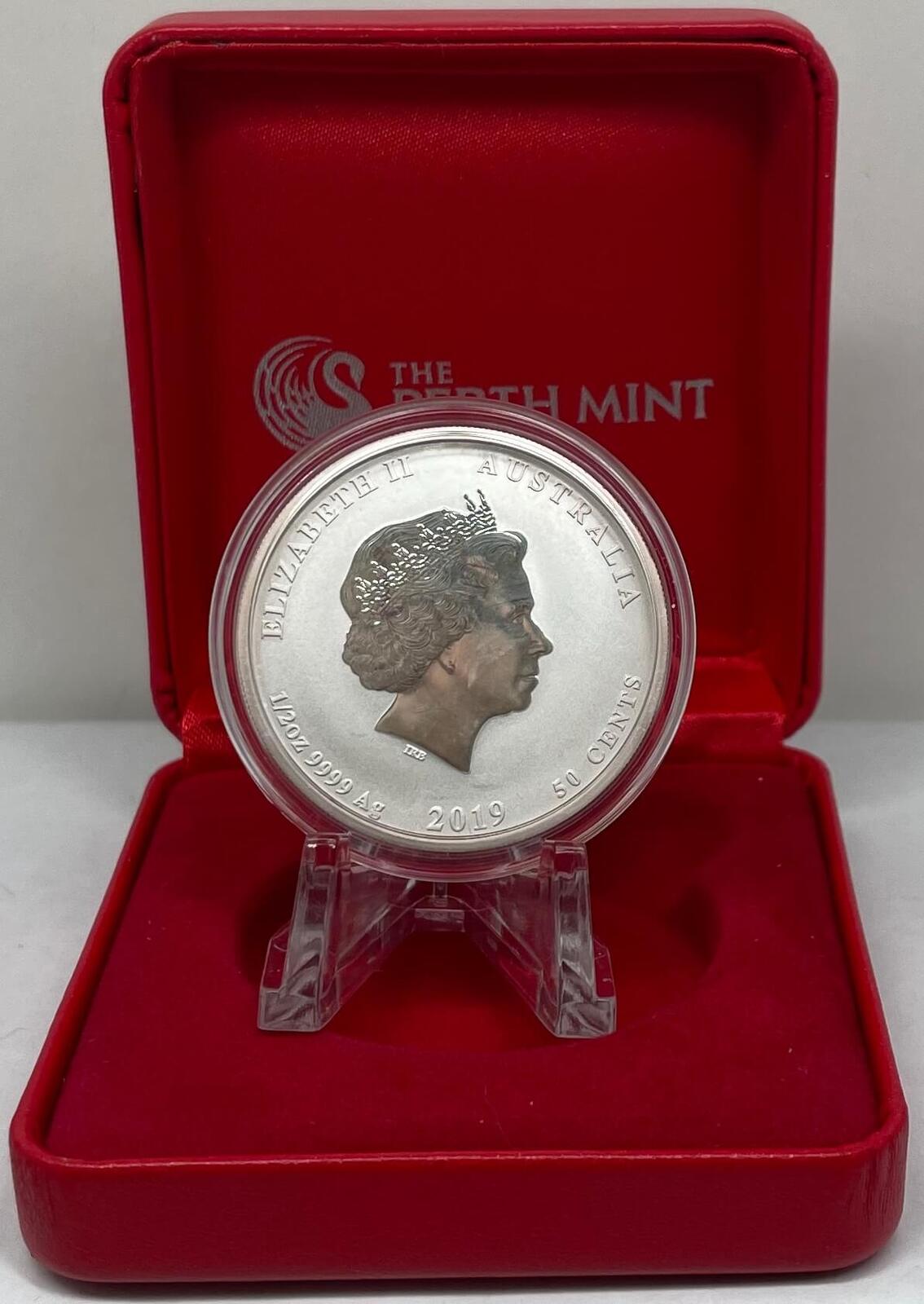 2019 Silver Lunar 1/2 oz Coloured Coin - I Pig product image