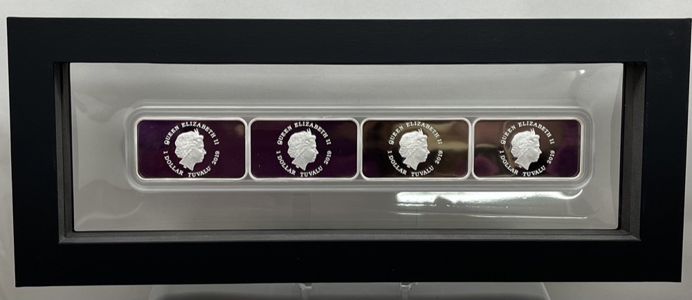 Tuvalu 2019 Silver Proof Rectangular 4 Coin Set Year of the Pig product image