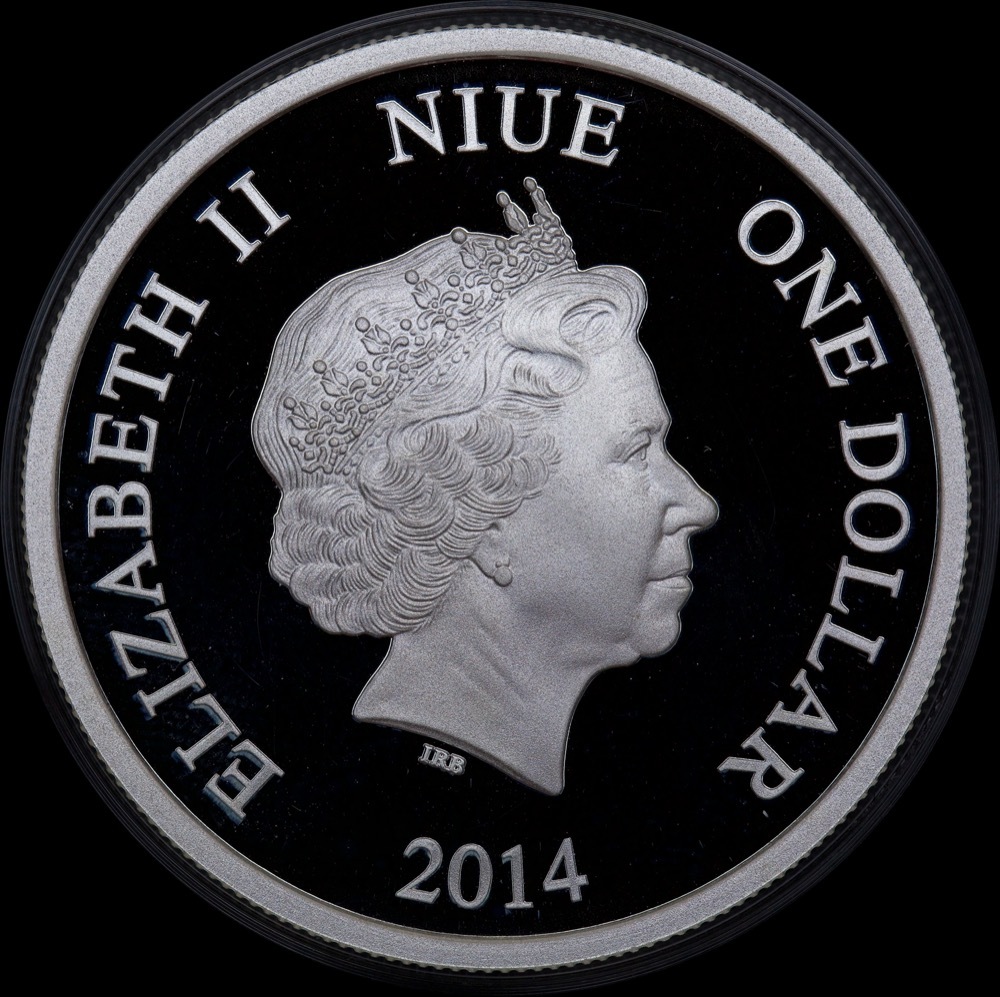 Niue 2014 Silver 1 Dollar Proof Coin Dr Who Silurians product image