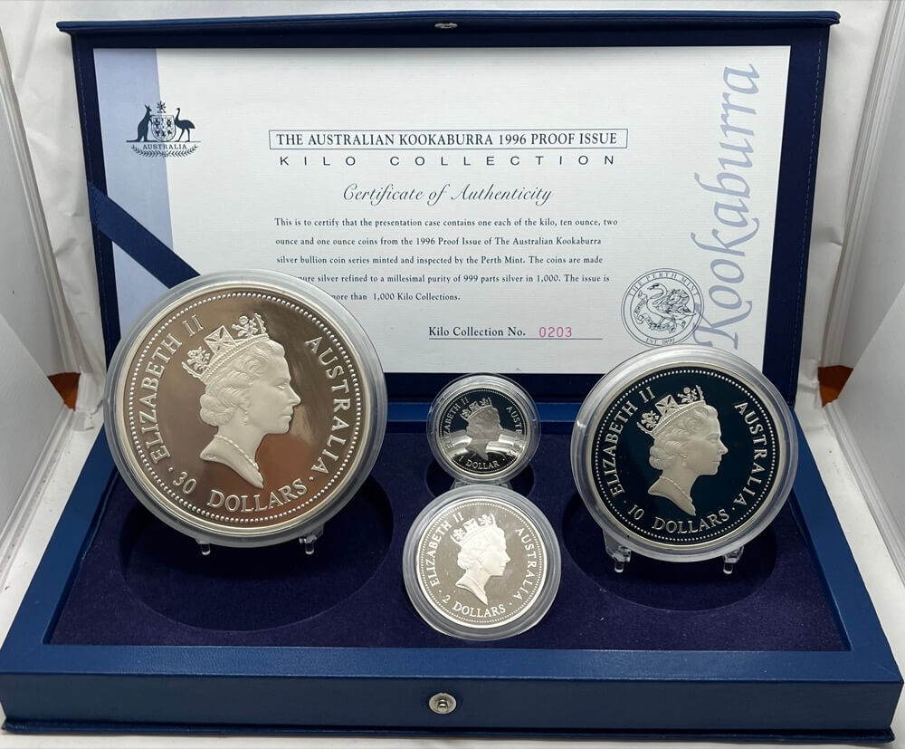 1996 Silver Proof Kookaburra Proof 4 Coin Set product image